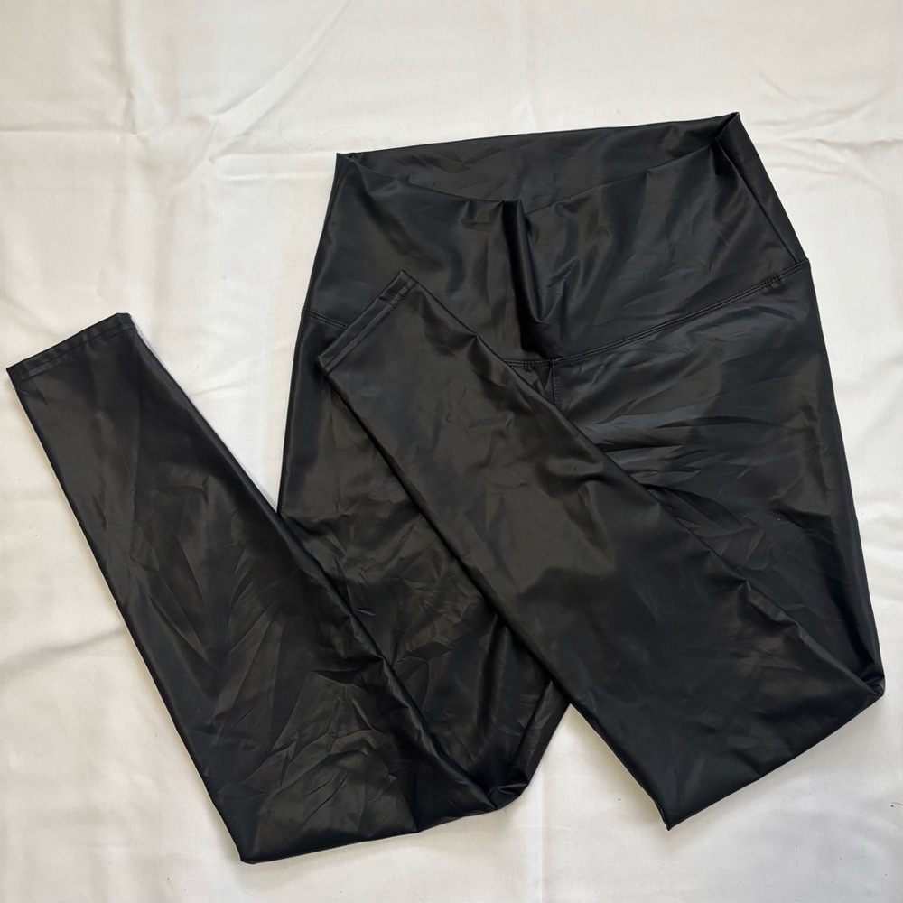 Black Faux Leather Leggings